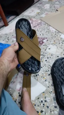 Men's Cross Strap Slide Sandals — Black — Slides & Slippers