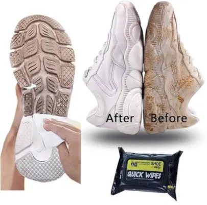 Quick Shoe Cleaning Wipes — Instant Foam Shine — Shoe Care